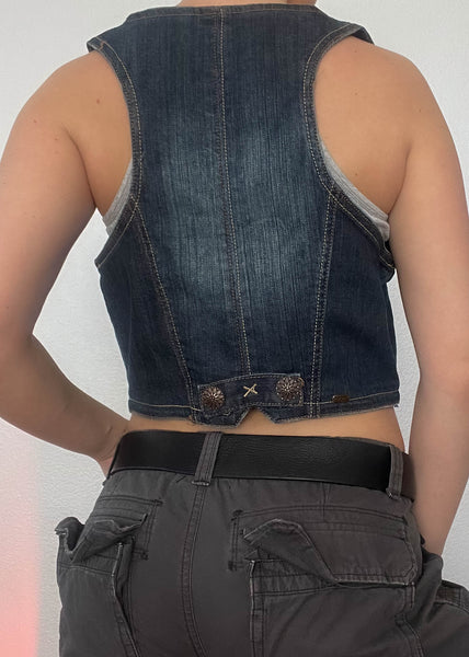 Zuri Dark Denim Vest (M/L)