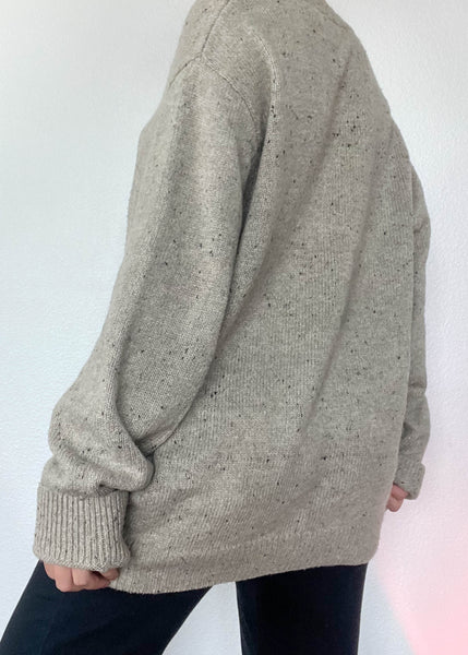 90's Oatmeal Gray Chaps Knit (XL)