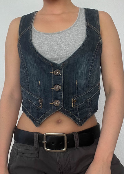 Zuri Dark Denim Vest (M/L)