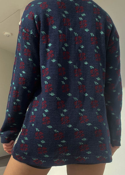 90's Patchwork Print Knit (M)