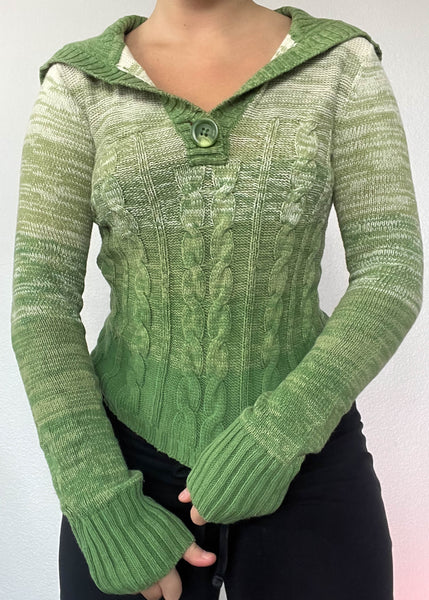 Y2k Gradient Green Knit (S)