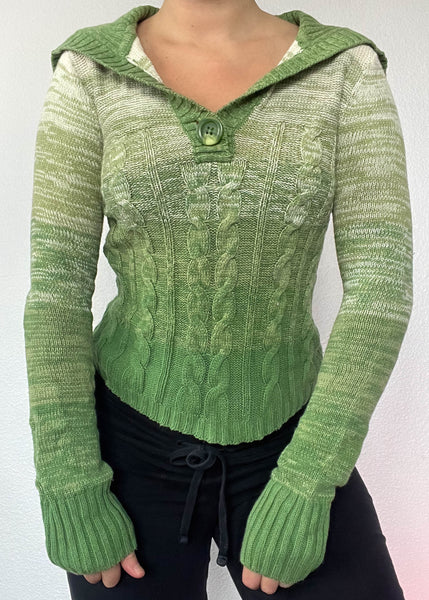 Y2k Gradient Green Knit (S)