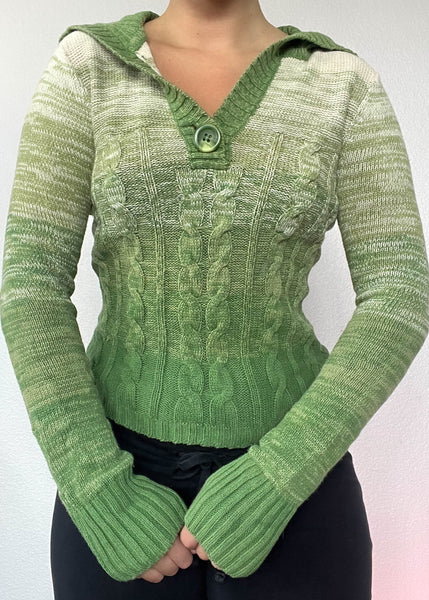 Y2k Gradient Green Knit (S)