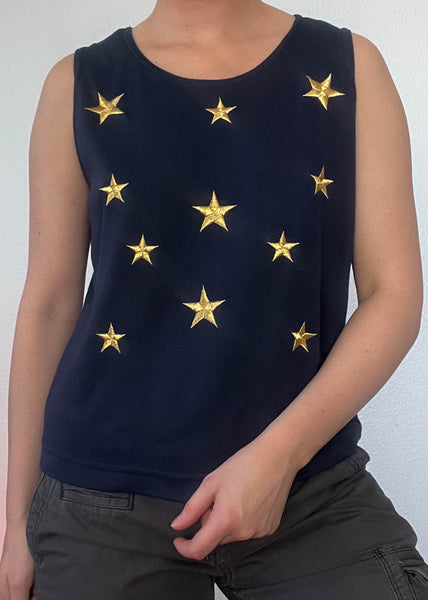 80's Embroidered Star Tank (L)