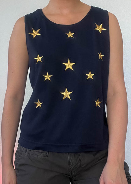 80's Embroidered Star Tank (L)