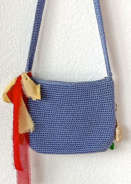 90's Periwinkle Crochet Bag