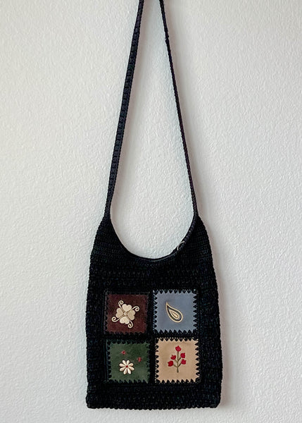 90's Crochet Patch Purse