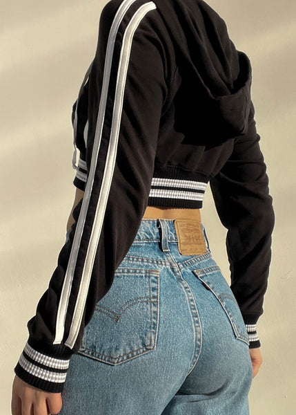 Bebe Crop Hoodie Jacket (S)