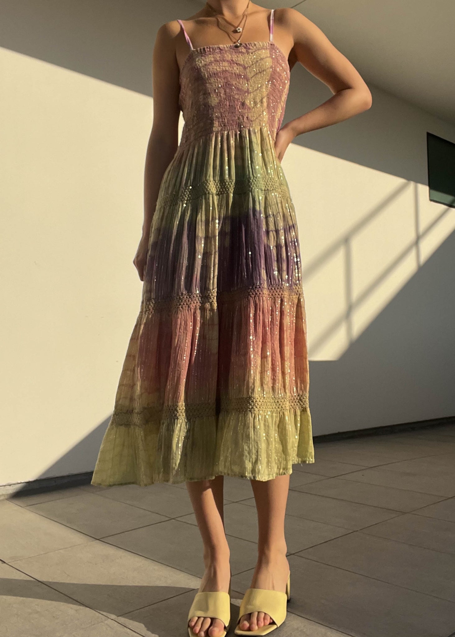 Sparkle Pastel Midi Dress (M-L)