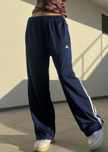 Navy & White Adidas Trackies (M-L)
