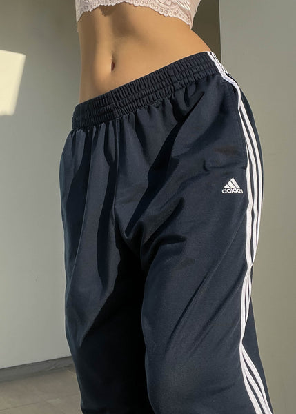 Y2k Navy Adidas Trackies (M)