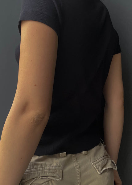 Black Polo Jeans Baby Tee (S-M)