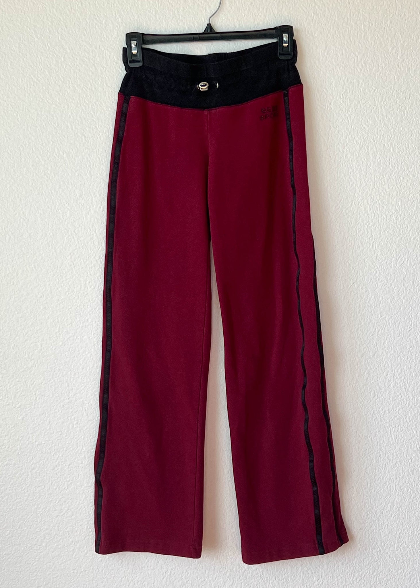 Y2k Burgundy Bebe Pants (XS)