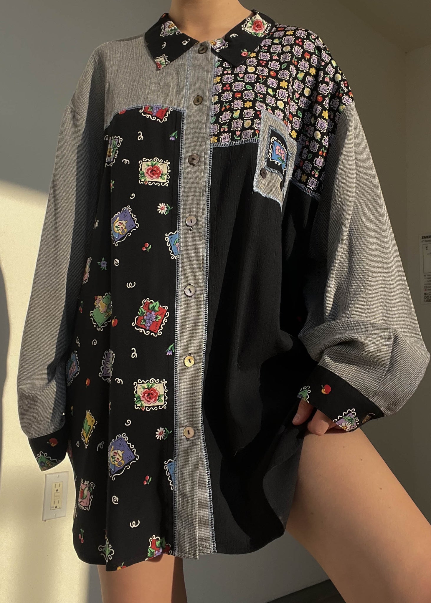 Sweet Stamps 80's Button Down (XXL)