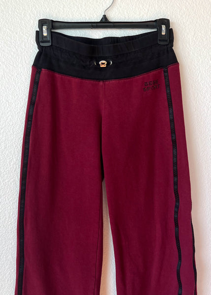 Y2k Burgundy Bebe Pants (XS)