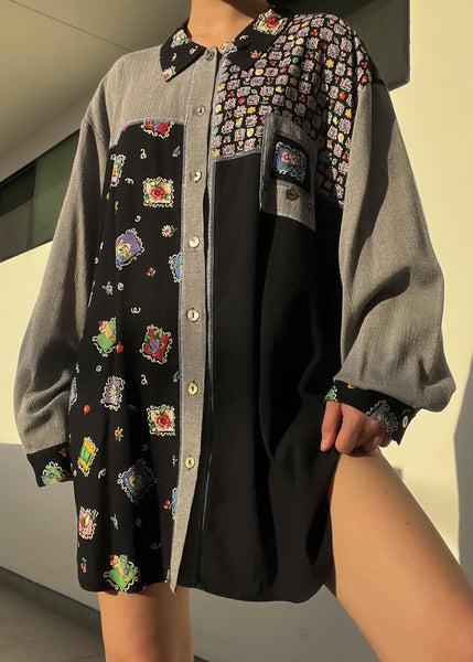 Sweet Stamps 80's Button Down (XXL)