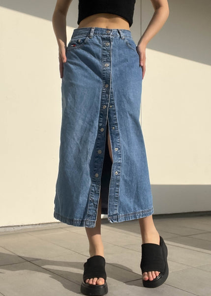 90’s Denim Tommy Maxi Skirt (S)