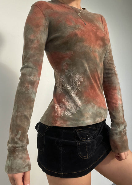 90's Hazel Tie Dye Long Sleeve (S/M)