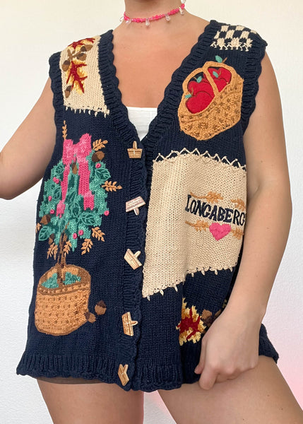 80's Apple Blossom Sweater Vest (XL)