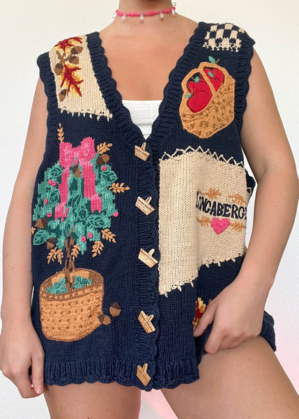 80's Apple Blossom Sweater Vest (XL)