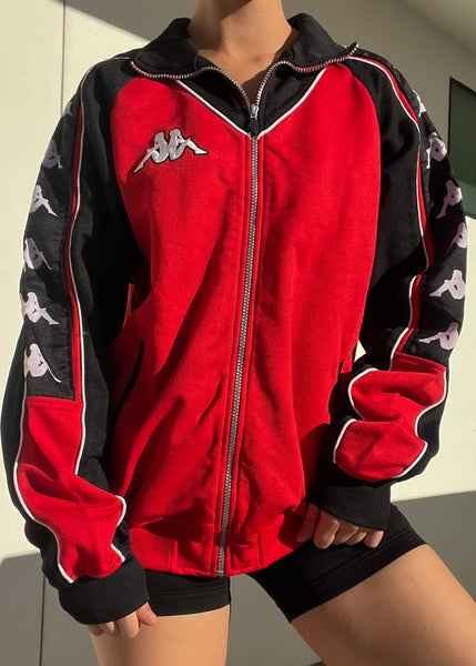 90's Red & Black Kappa Jacket (L)