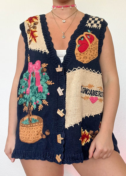 80's Apple Blossom Sweater Vest (XL)