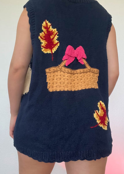 80's Apple Blossom Sweater Vest (XL)