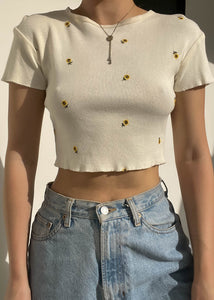 80's Sunflower Baby Tee (S)