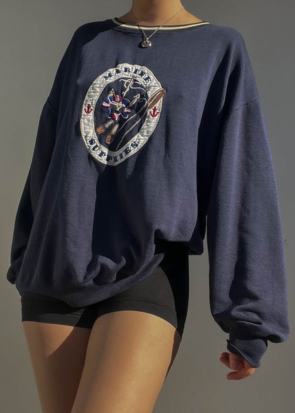 Navy Nautical Sweatshirt (XL)