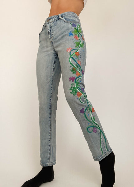 Flora Hand Painted Jeans