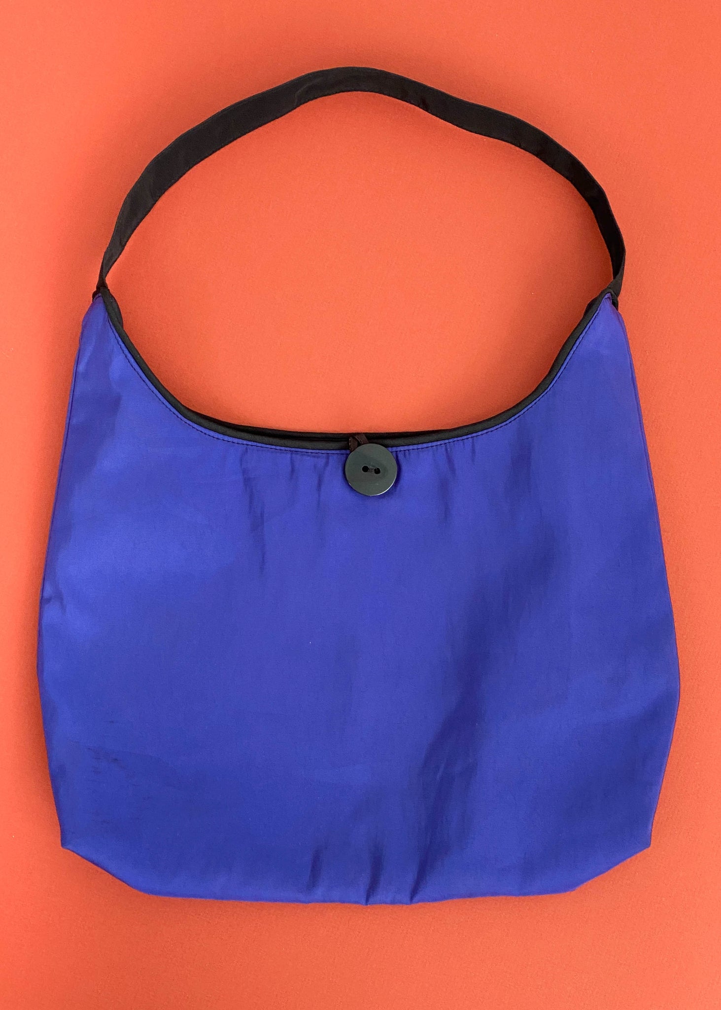Button Blue Mini Bag