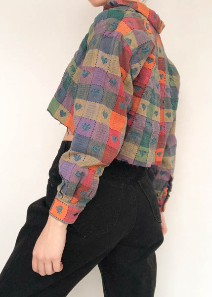 Rainbow Hearts Flannel