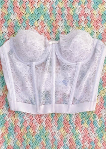 80's White Bustier Top (32A)