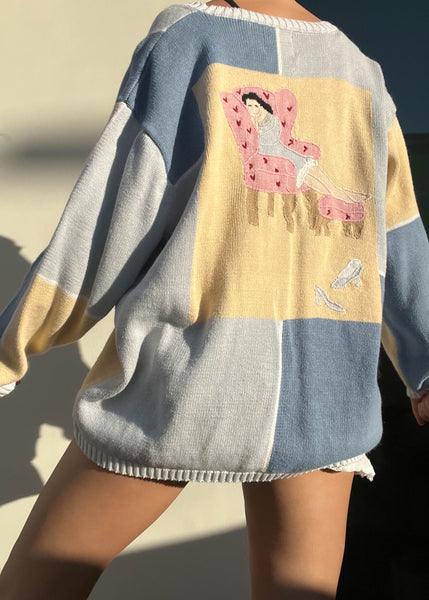 90's Pastel Community Cardigan (L)