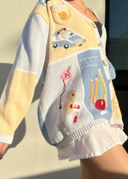90's Pastel Community Cardigan (L)