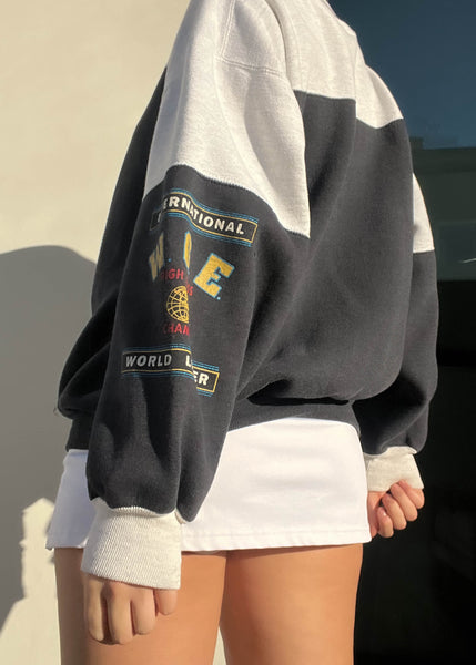 80's Sporty Color-Block Pullover (M)