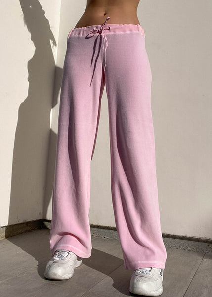 Baby Pink Y2k Rave Velour Track Suit (M)