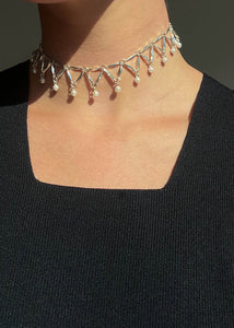 90's Pearl Charm Choker