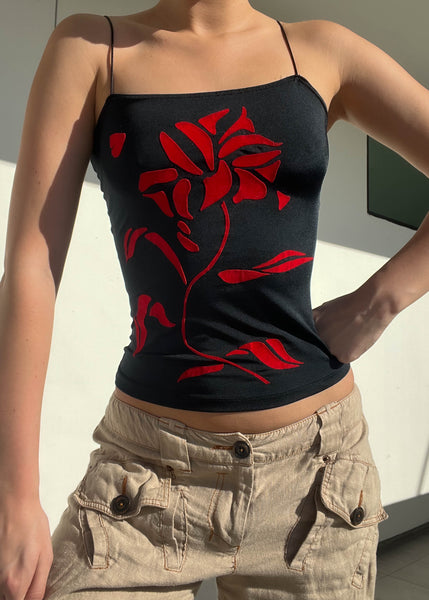 90's Red Rose Tank (S)