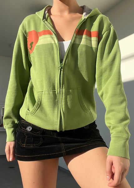 Green & Orange Tahoe Hoodie Jacket (M)