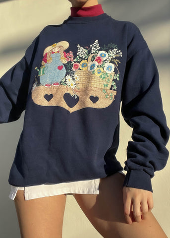 Garden Girl Layered Sweatshirt (M)
