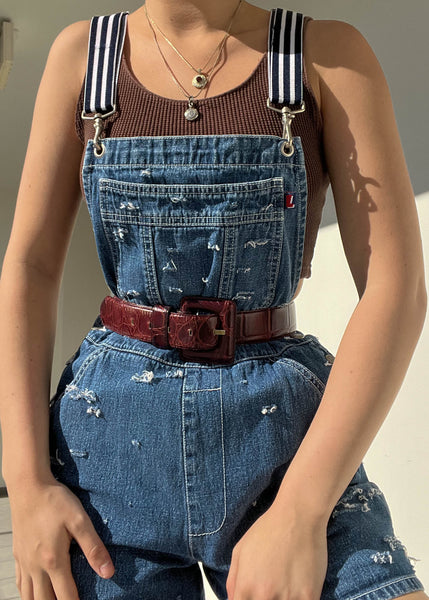 90's Distressed Overalls (M)