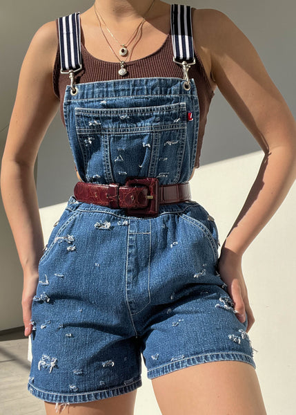 90's Distressed Overalls (M)