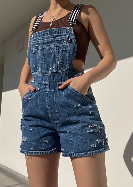 90's Distressed Overalls (M)