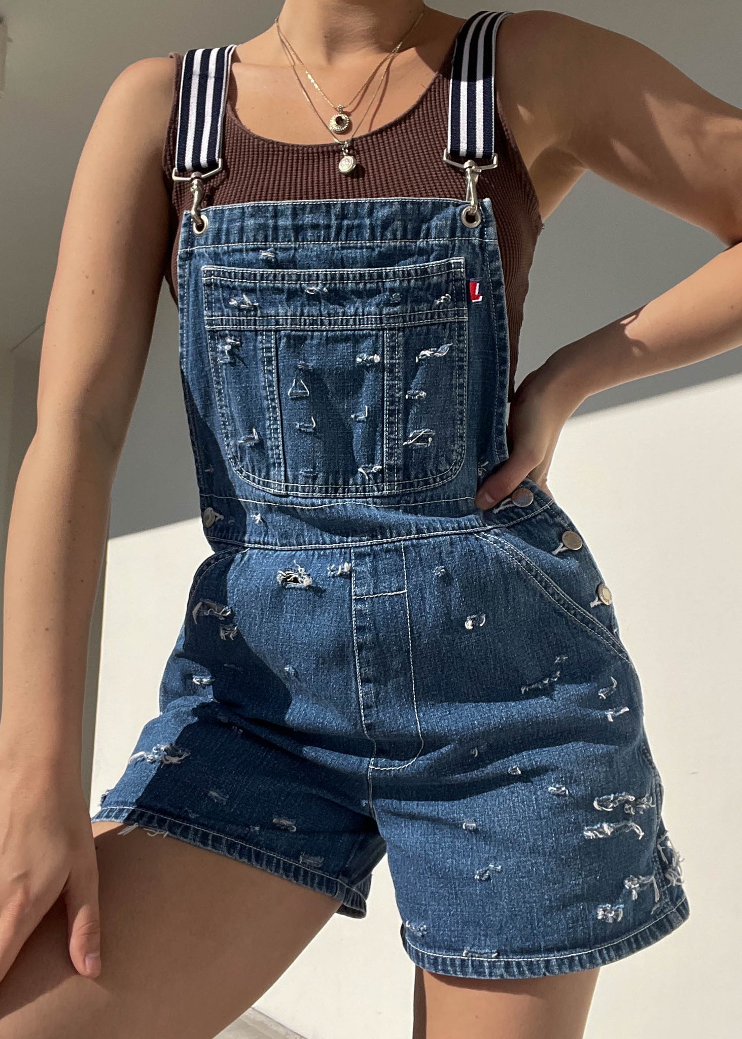90's Distressed Overalls (M)