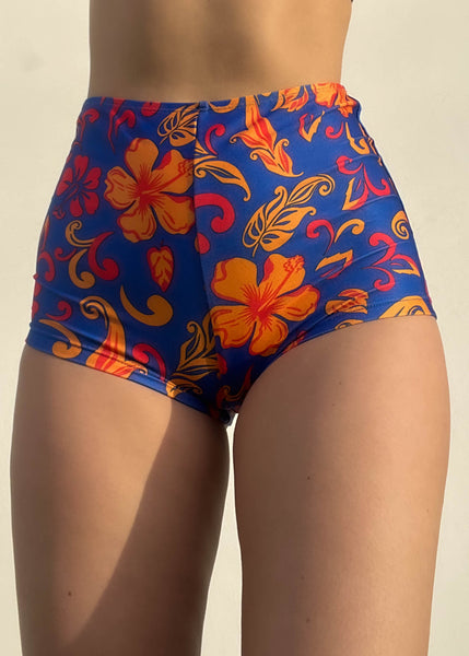 Hawaiian Print Swim Bottoms (M)