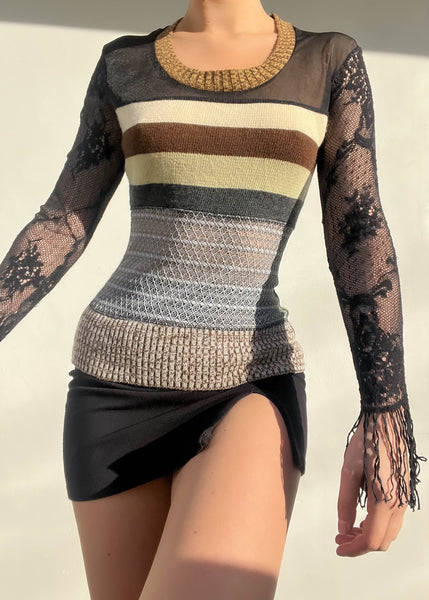 Trippy Knit & Lace Custo (M)