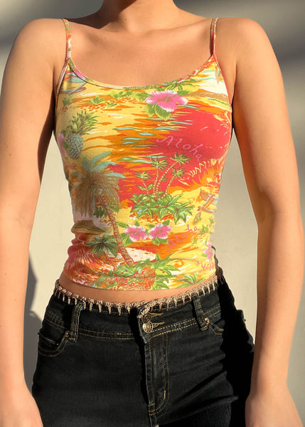 90's Aloha Print Tank (S)