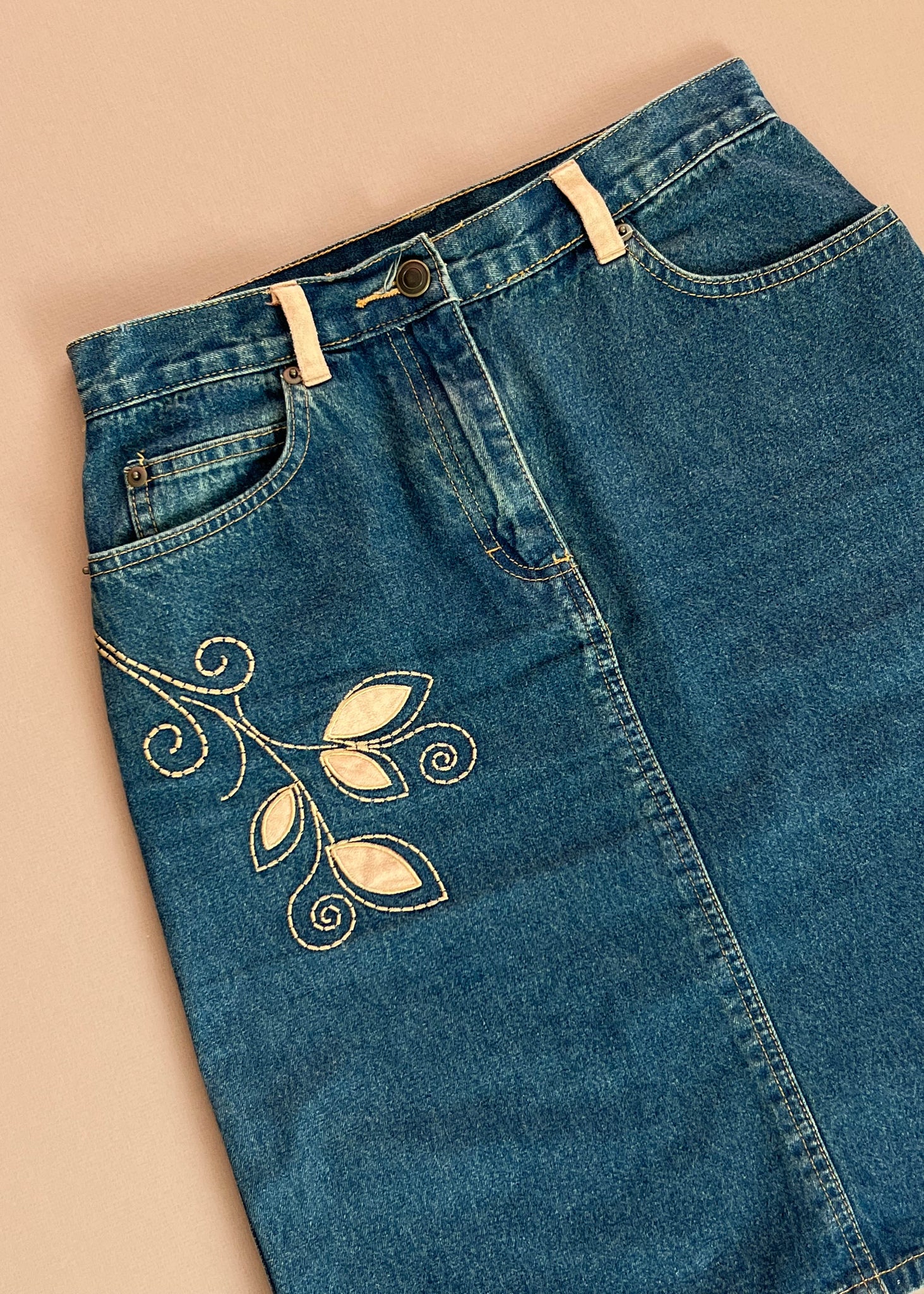 Magnolia Y2k Denim Midi Skirt (S)