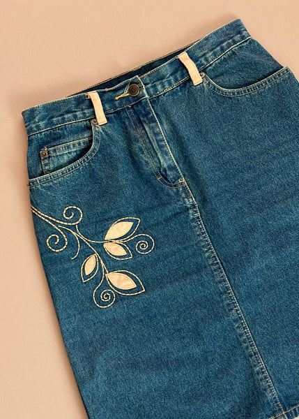 Magnolia Y2k Denim Midi Skirt (S)